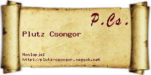 Plutz Csongor névjegykártya